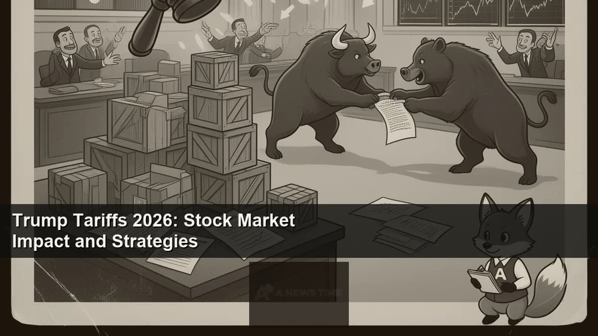 Stock market trading screen showing S&P 500 performance amid 2026 Trump tariff trade policy uncertainty