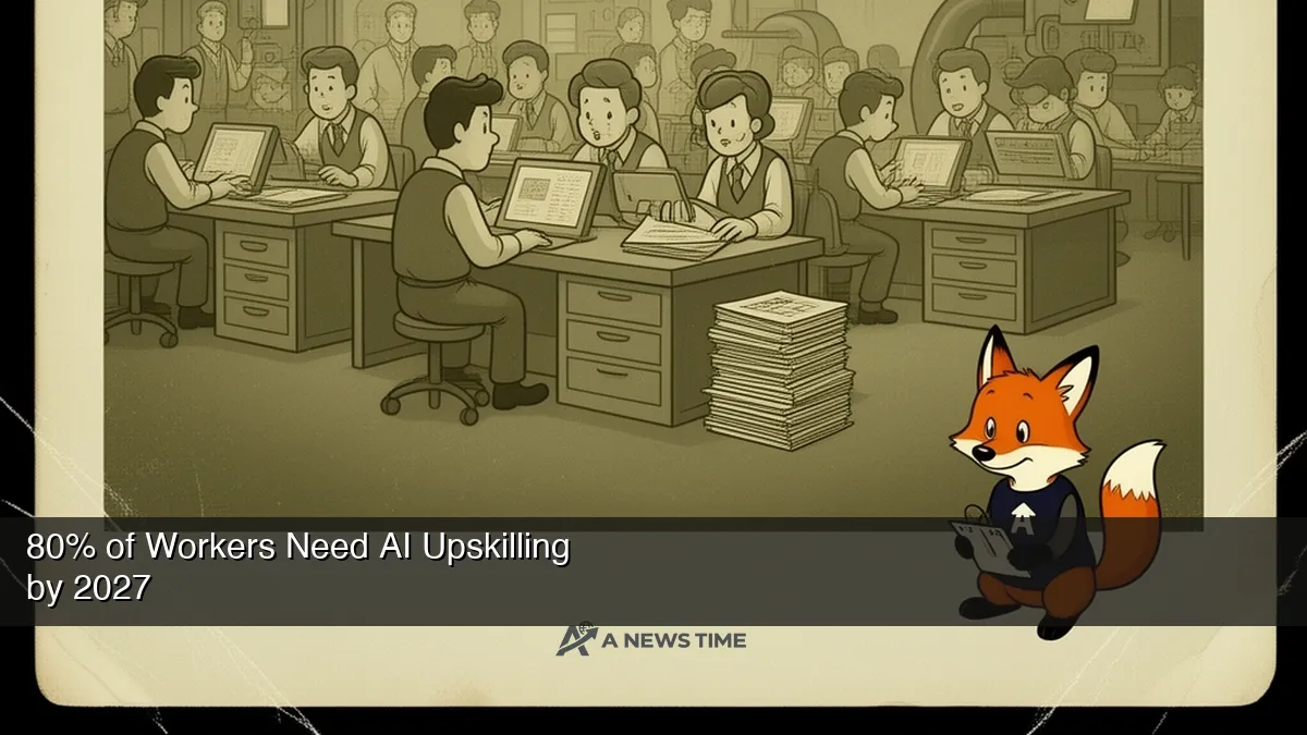 Professionals in training session learning AI tools with progress indicators on screens