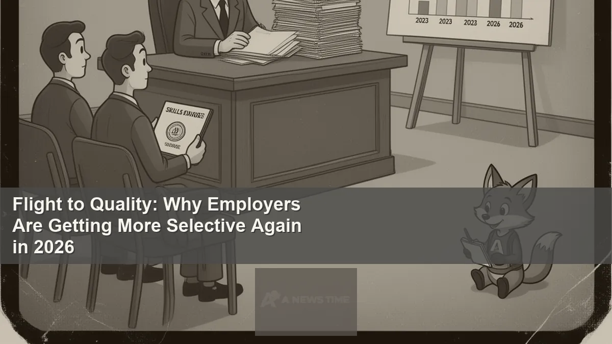 Hiring manager reviewing candidate resumes with selective criteria checklist on desk in office