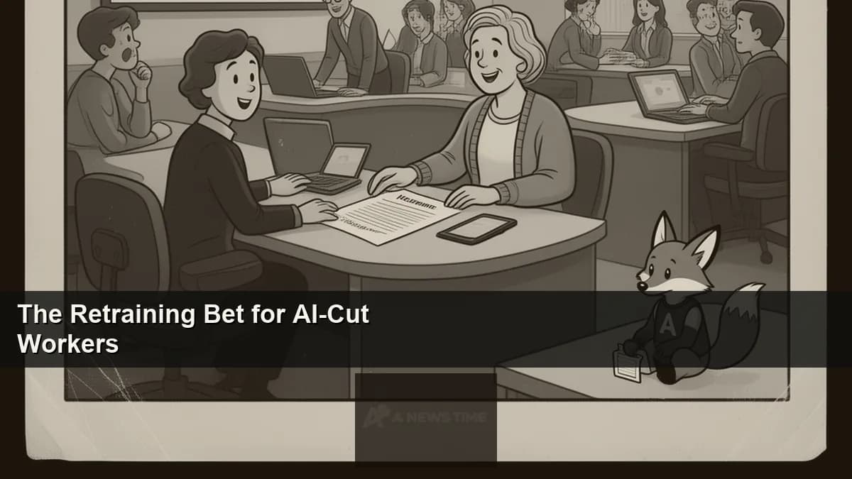 Workforce retraining dashboard mapping displaced tech workers to adjacent job openings across sectors in 2026