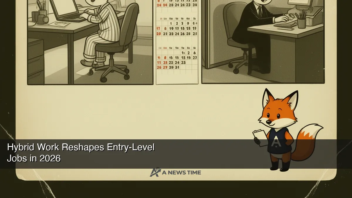 Split screen showing young professional working from home office and in corporate setting