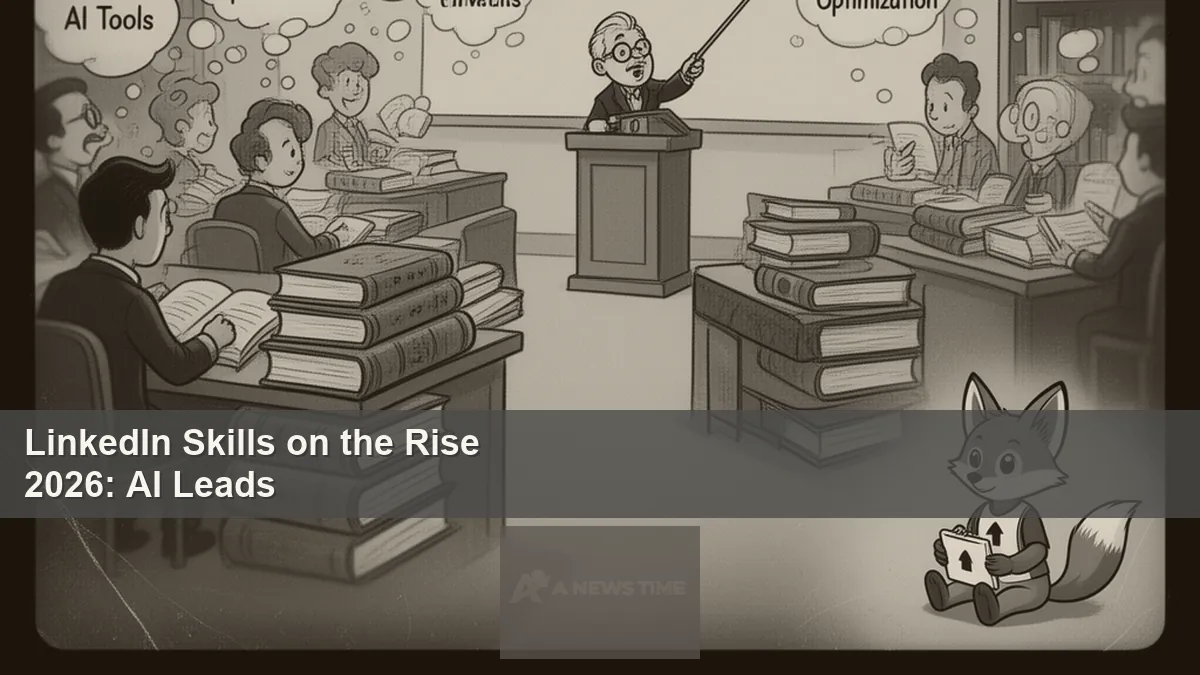 Professional development dashboard showing trending AI skills and certifications on screen