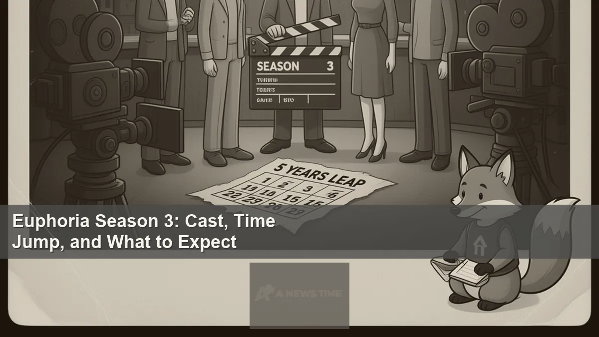 Euphoria Season 3 cast members in new setting following the show's five-year time jump