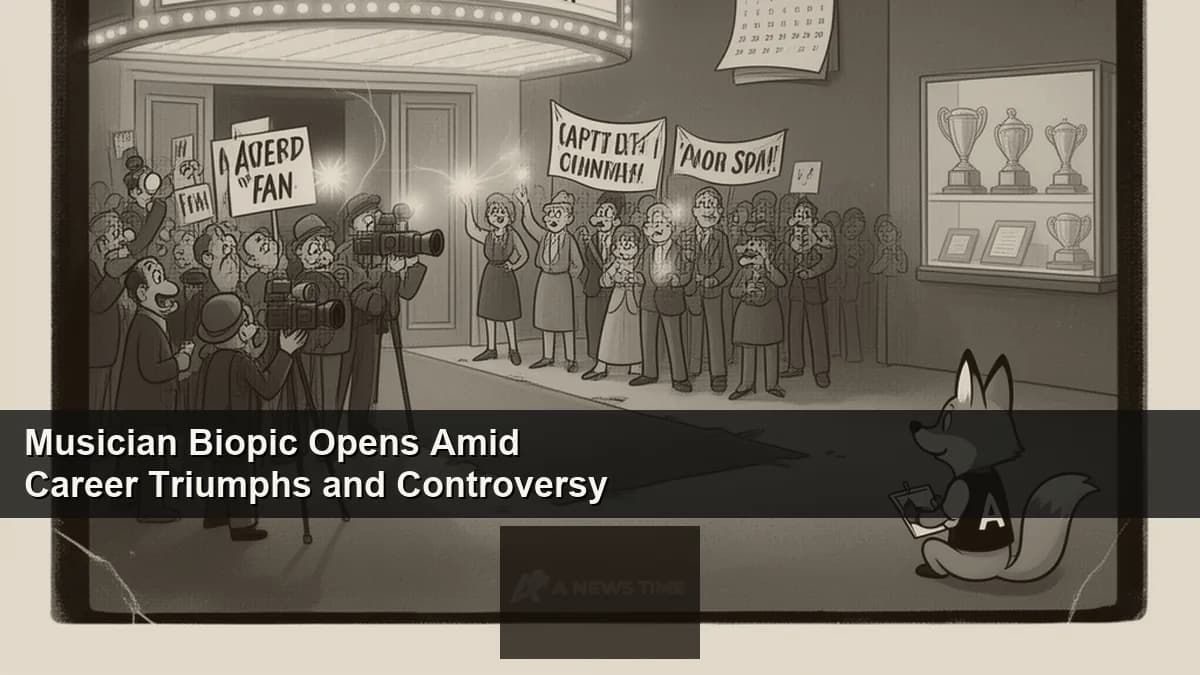 Jaafar Jackson in costume as Michael Jackson performing iconic dance move on film set stage