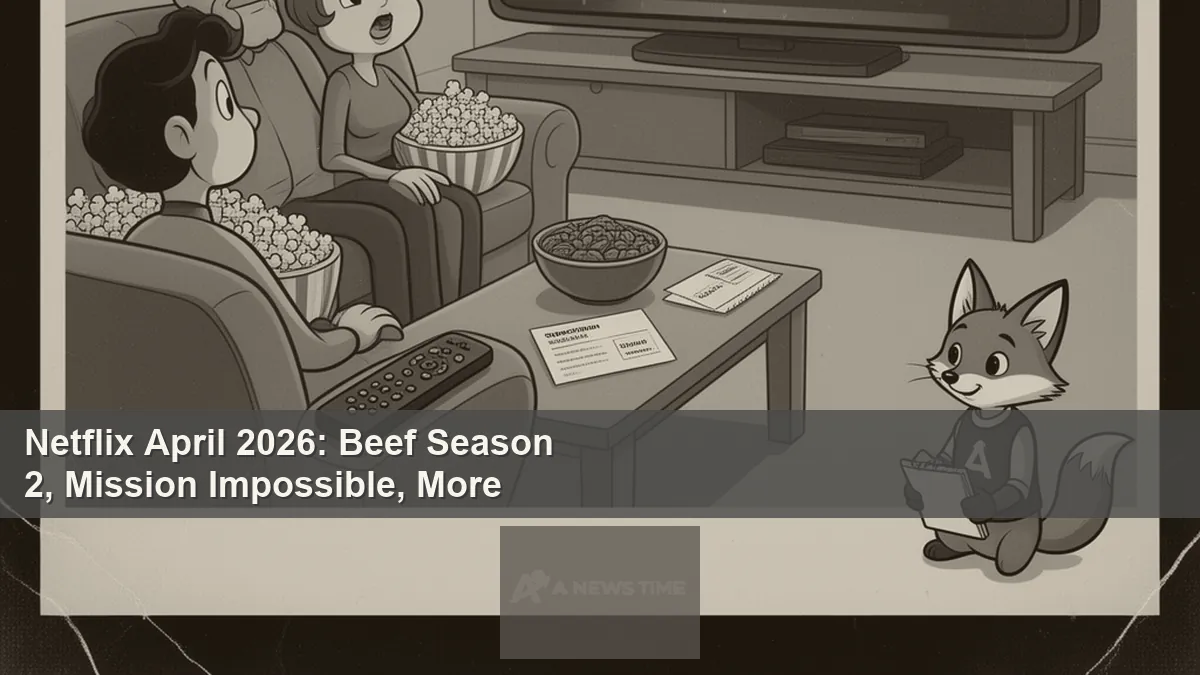 Netflix streaming interface showing Beef Season 2 and April 2026 new releases on television