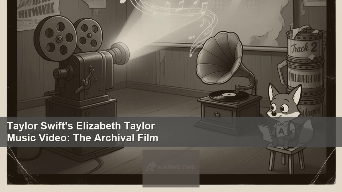 Taylor Swift Elizabeth Taylor music video archival Hollywood film footage tribute collage