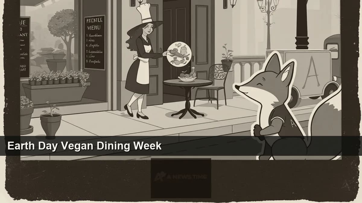 Columbus Ohio restaurant plated vegan Earth Day special featuring seasonal spring vegetables and plant-based proteins from Vegan Dining Week menu