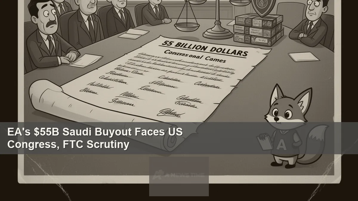 Electronic Arts corporate headquarters exterior sign with US Capitol building in background overlay