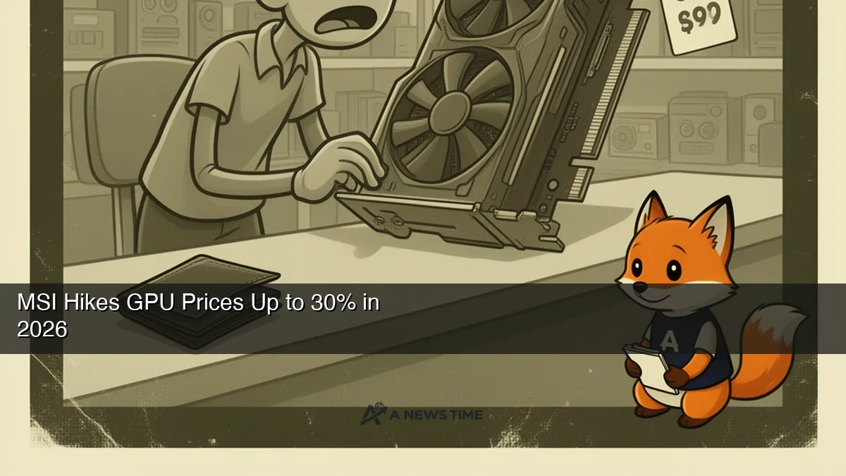 MSI gaming graphics card displayed against backdrop of rising price charts and DRAM modules