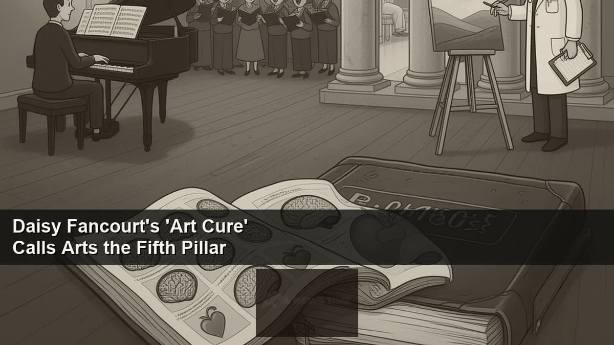 Person engaging with art at home including books music and painting representing the fifth pillar of health