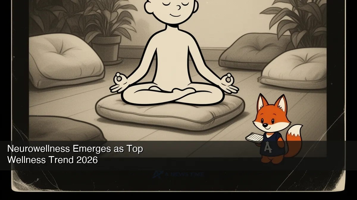 Person wearing portable EEG headband during meditation session with biofeedback display nearby