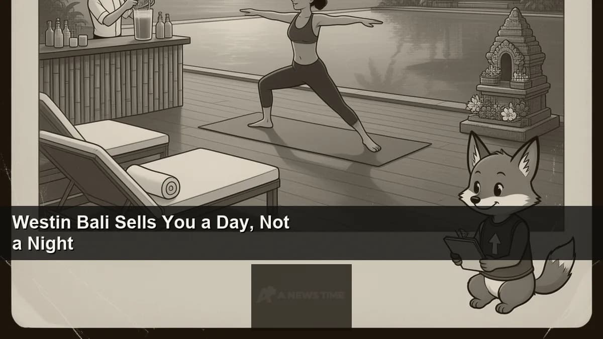 Sunrise yoga deck at Westin Resort Nusa Dua Bali overlooking pool and Indian Ocean