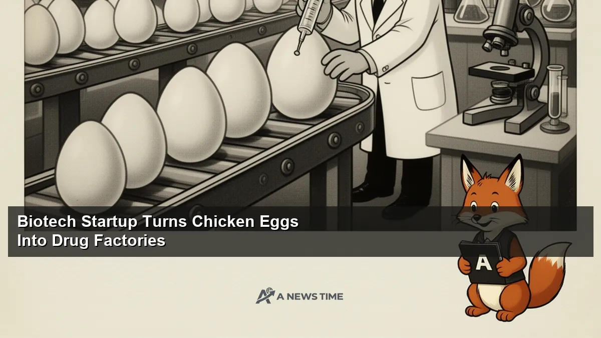 Chicken eggs in laboratory bioreactor setting used for pharmaceutical drug production