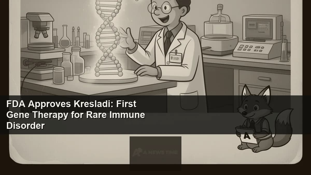 Laboratory scientist examining gene therapy vials under microscope for rare immune disorder treatment