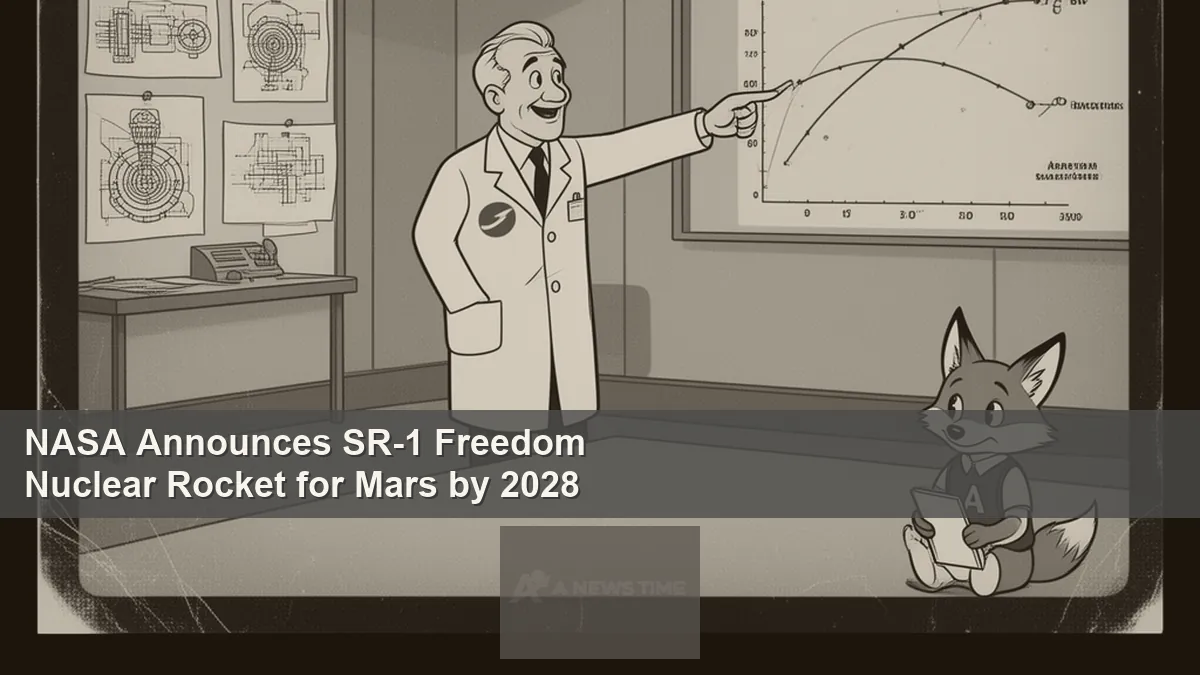 NASA SR-1 Freedom nuclear electric propulsion spacecraft concept art for Mars mission 2028