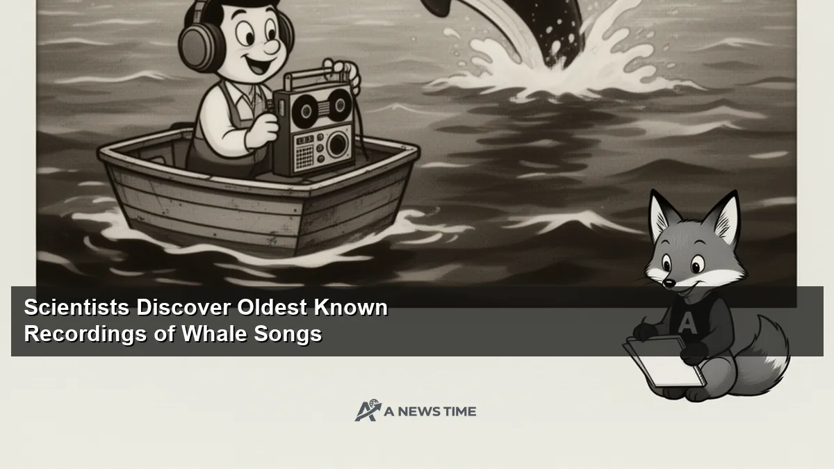 Humpback whale breaching ocean surface with researcher boat recording whale songs nearby