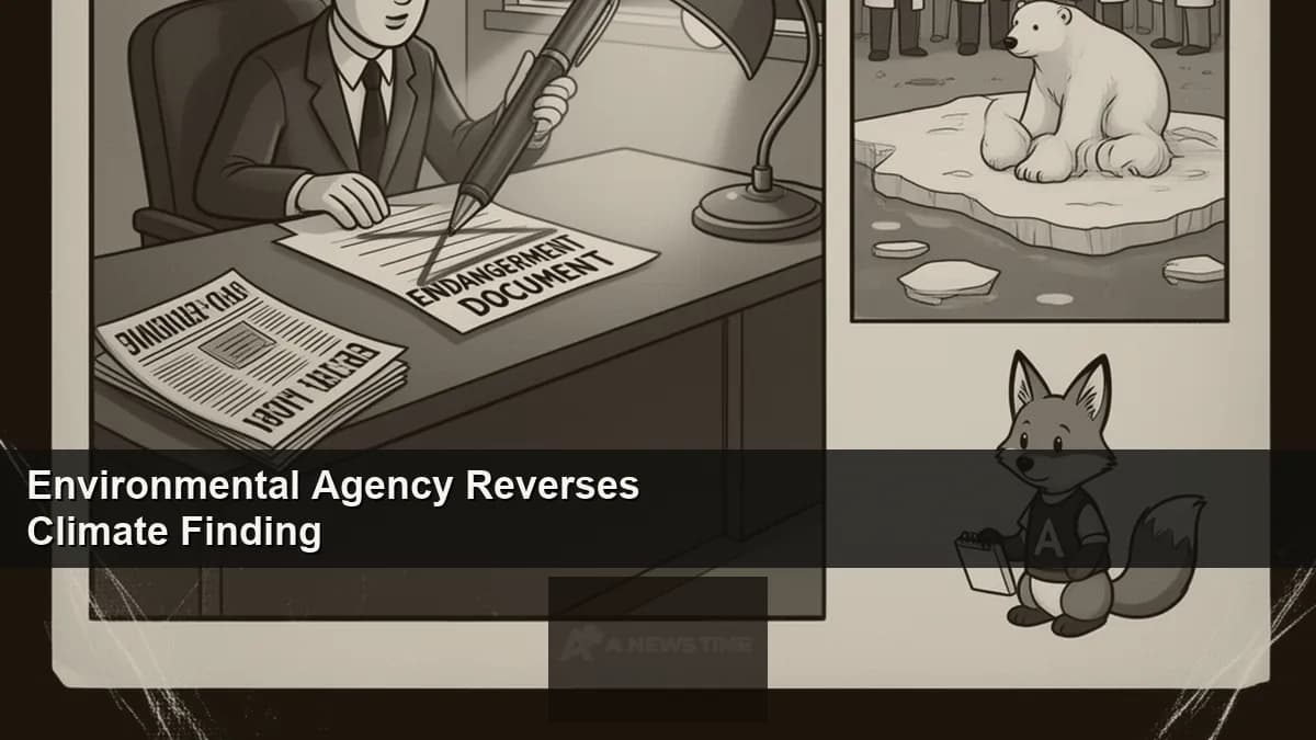 EPA headquarters building in Washington DC with American flag and overcast sky