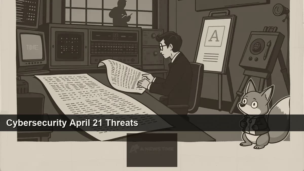 Stylized dark render of ransomware lock icon overlaid on network diagram representing April 2026 cybersecurity incidents