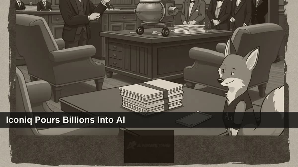 Conceptual visualization of concentrated venture capital flowing from Iconiq into Anthropic AI and a cluster of Silicon Valley startups