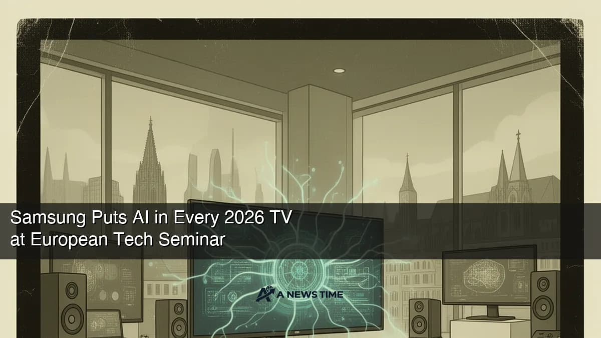 Samsung 2026 OLED television displaying Vision AI Companion interface with Micro RGB color accuracy demonstration