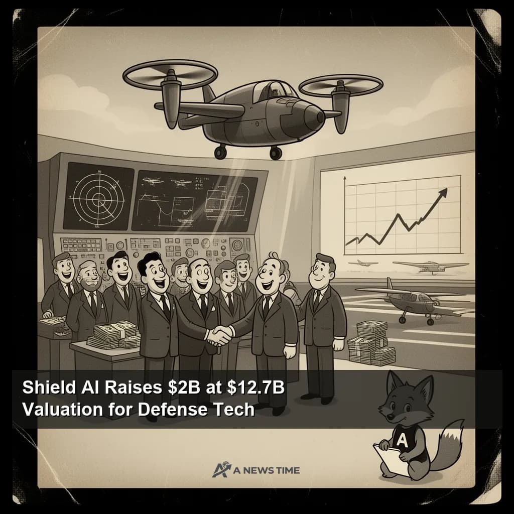 Shield AI signage at Singapore Airshow showcasing defense technology AI drones