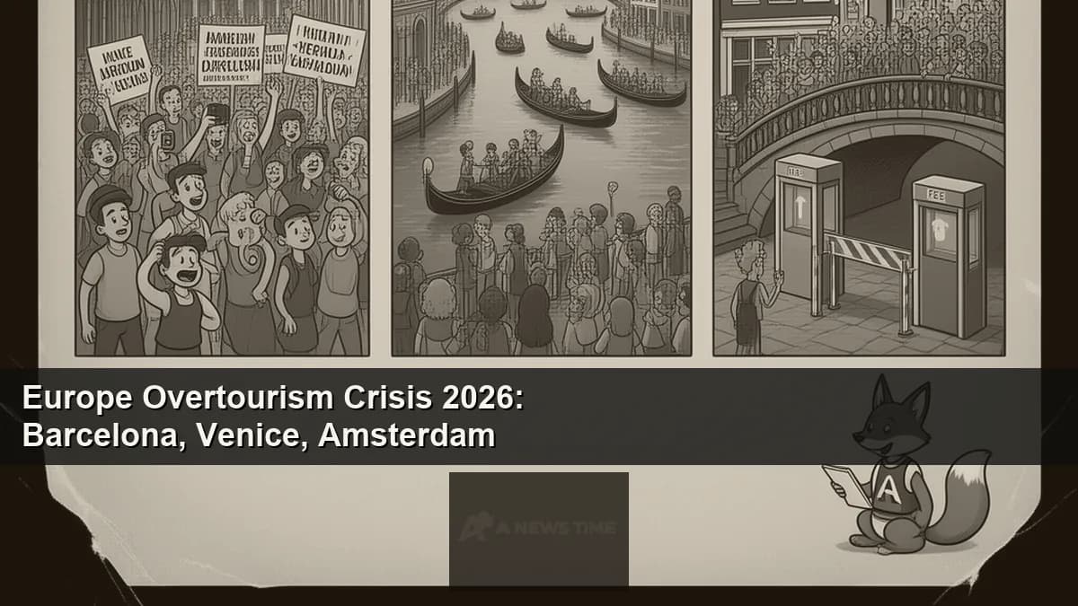 Crowded narrow street in Venice with tourists filling the alley between historic stone buildings