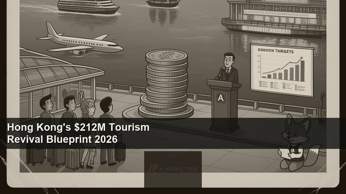 Hong Kong skyline at night with Victoria Harbour reflecting illuminated skyscrapers and financial district