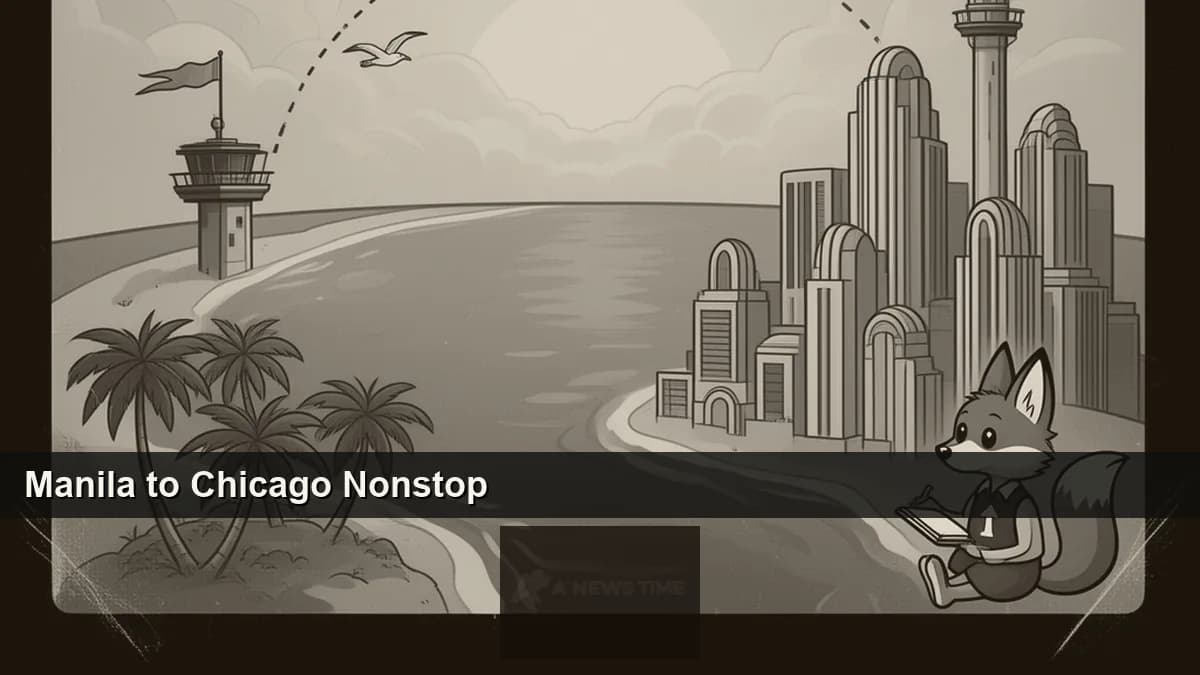 Philippine Airlines Airbus A350-900 at Chicago O Hare airport gate for new Manila nonstop route launch November 2026