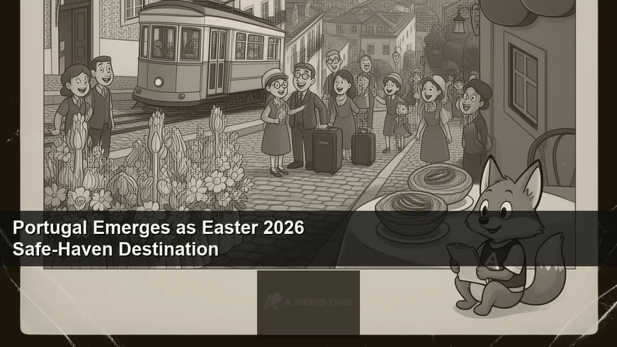 Lisbon Alfama neighborhood at golden hour with orange rooftops and the Tagus River visible in distance
