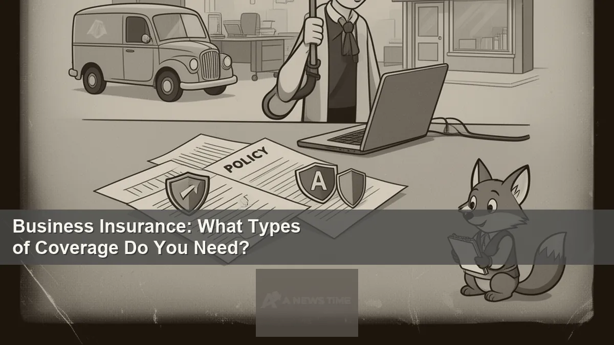 Business owner reviewing commercial insurance policy documents at an office desk