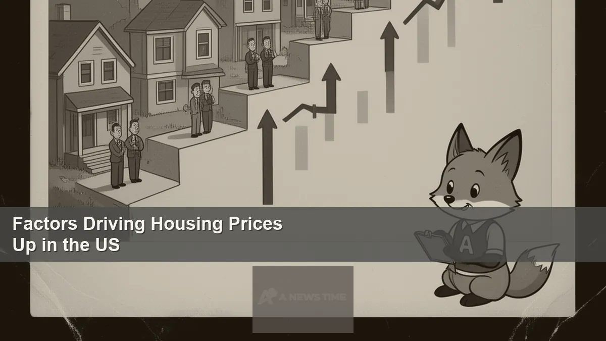 Suburban homes with for sale signs showing rising property values in American neighborhood