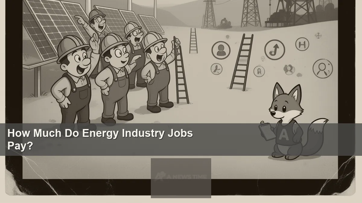 Energy workers inspecting solar panels and wind turbines at renewable power generation site