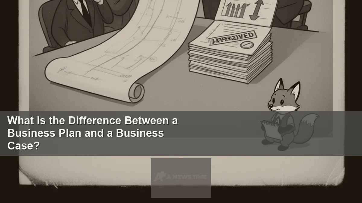 Business executives comparing strategic plan and project business case documents in meeting