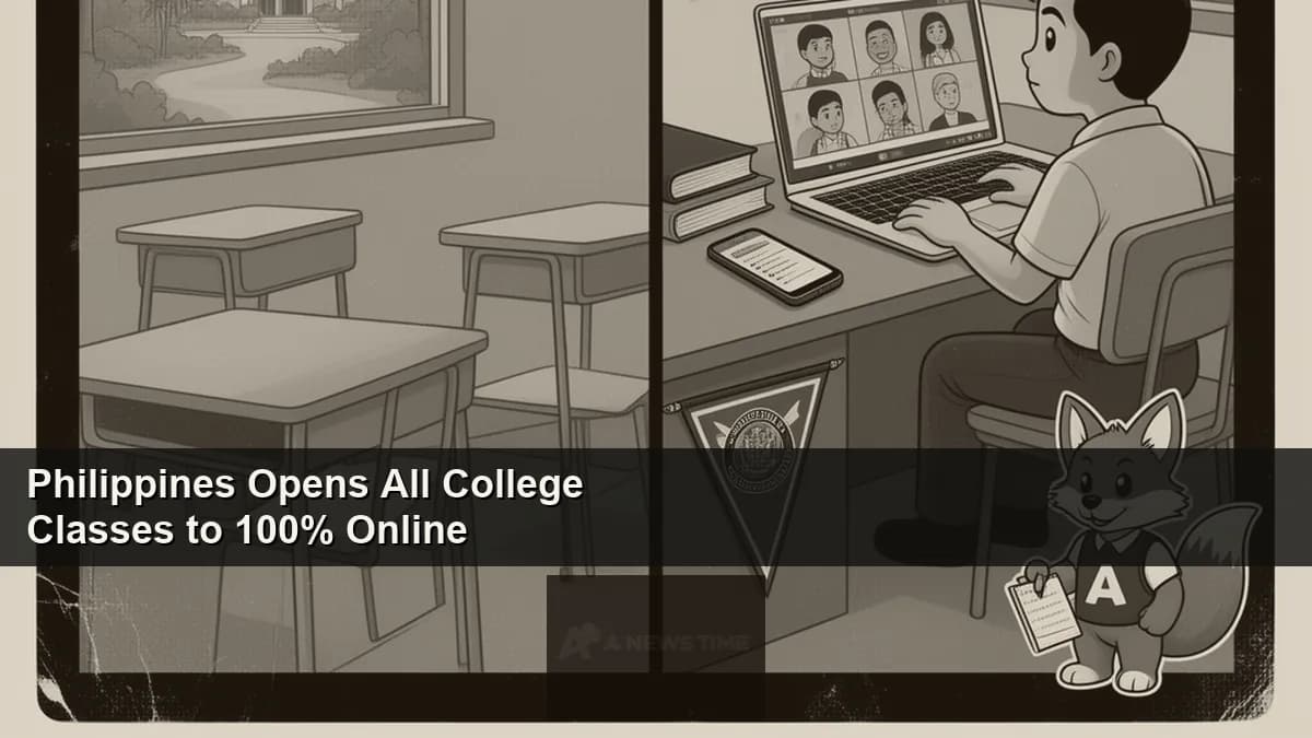 Filipino college students attending online classes on laptops at home during fuel crisis