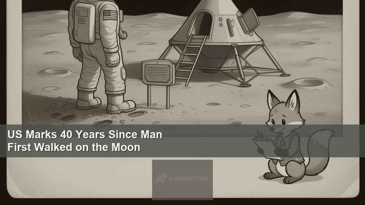 Astronaut boot print on lunar surface next to American flag during historic moon landing