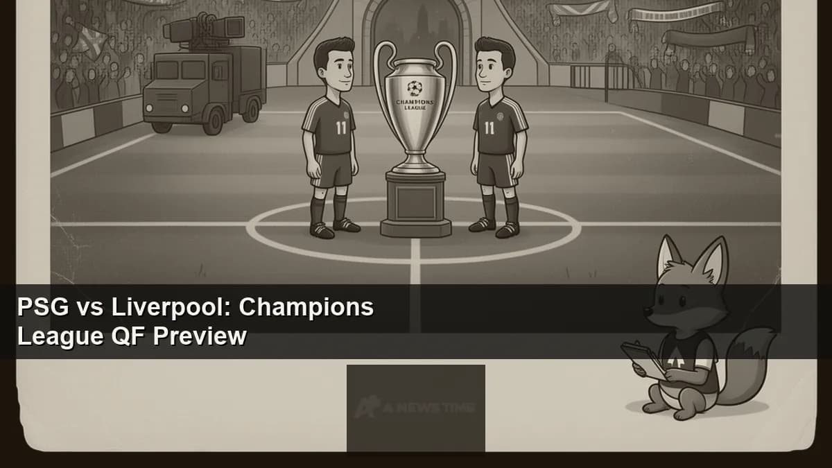 Parc des Princes stadium lit up for UEFA Champions League quarter-final night match in Paris