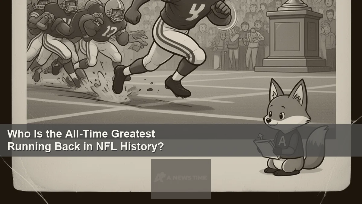 Football running back breaking through defensive line during dramatic NFL game action