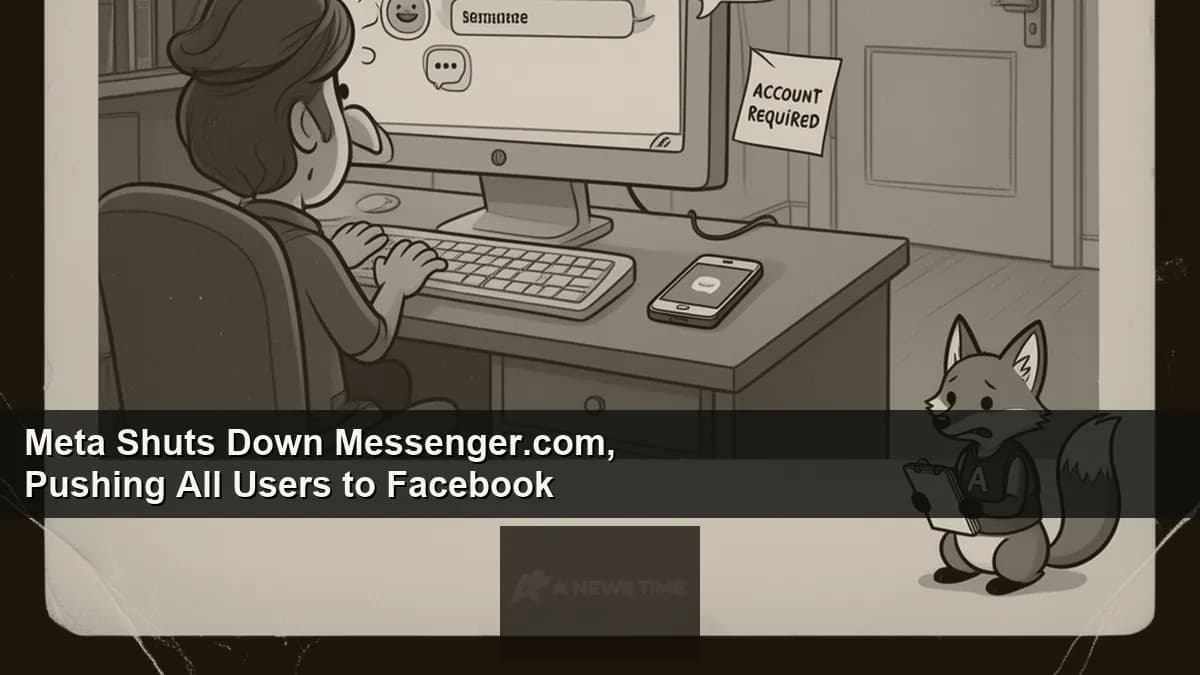 Messenger app icon on smartphone screen beside Facebook logo on desktop browser