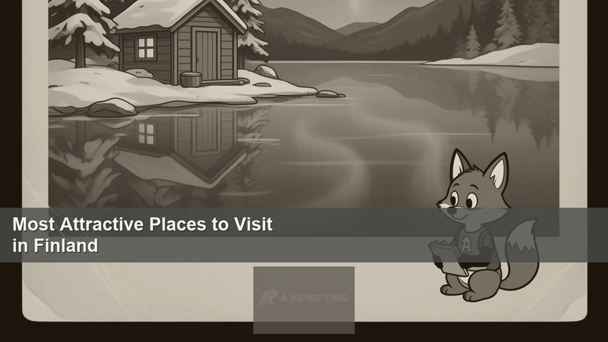 Northern lights aurora borealis glowing green and purple over a Finnish lakeside cabin